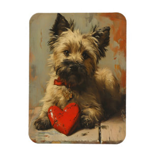 Cairn Terrier Vintag Valentinstag Magnet