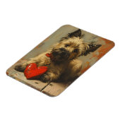 Cairn Terrier Vintag Valentinstag Magnet (Linke Seite)