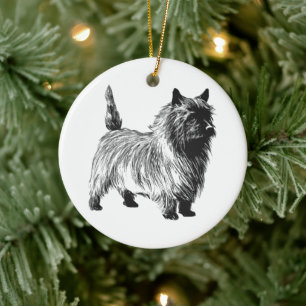 Cairn Terrier - Vintage Keramik Ornament