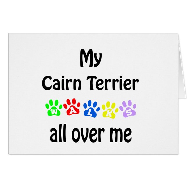 Cairn Terrier Walks Design (Vorderseite (Horizontal))