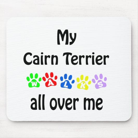 Cairn Terrier Walks Design Mousepad (Vorne)