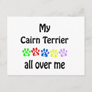 Cairn Terrier Walks Design Postkarte