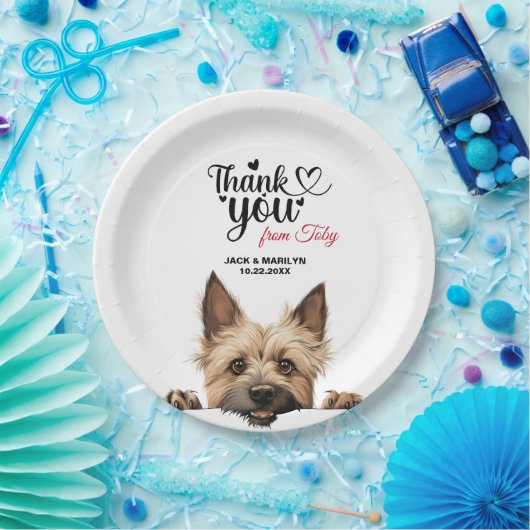 Cairn Terrier Wedding Reception Pappteller (Party)