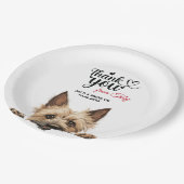 Cairn Terrier Wedding Reception Pappteller (Schrägansicht)