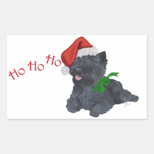 Cairn Terrier Weihnachten Rechteckiger Aufkleber