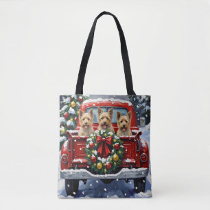 Cairn Terrier Weihnachten Rotes Lastwagen Urlaub Tasche