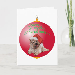 Cairn Terrier Weihnachtsbaumanhänger Feiertagskarte