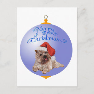 Cairn Terrier Weihnachtsbaumanhänger Feiertagspostkarte