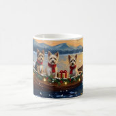 Cairn Terrier Weihnachtsboot Feiertag Kaffeetasse (Mittel)