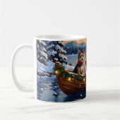 Cairn Terrier Weihnachtsboot Feiertag Kaffeetasse (Links)