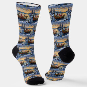 Cairn Terrier Weihnachtsboot Urlaub Socken