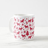 Cairn Terrier Weihnachtsdesign Kaffeetasse (Vorderseite Links)