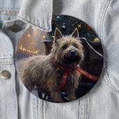 Cairn Terrier Weihnachtsfeiertage Button (Beispiel)