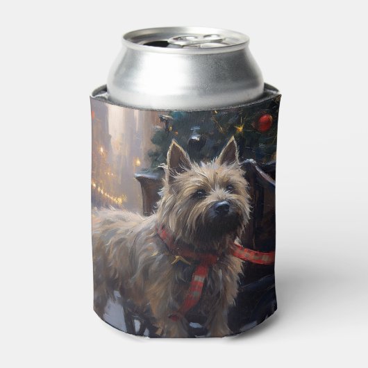 Cairn Terrier Weihnachtsfeiertage Dosenkühler (Kanne Vorderseite)