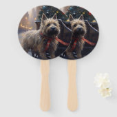 Cairn Terrier Weihnachtsfeiertage Fächer (Vorne und Hinten)