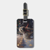 Cairn Terrier Weihnachtsfeiertage Gepäckanhänger (Vorderseite vertikal)