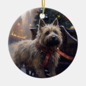 Cairn Terrier Weihnachtsfeiertage Keramik Ornament (Vorne)