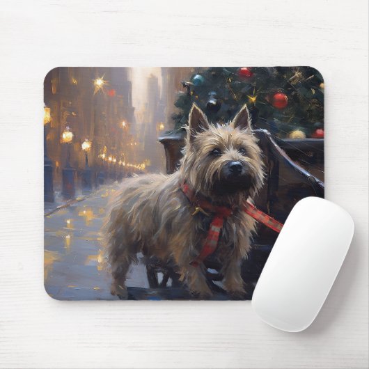 Cairn Terrier Weihnachtsfeiertage Mousepad (Mit Mouse)
