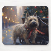 Cairn Terrier Weihnachtsfeiertage Mousepad (Vorne)