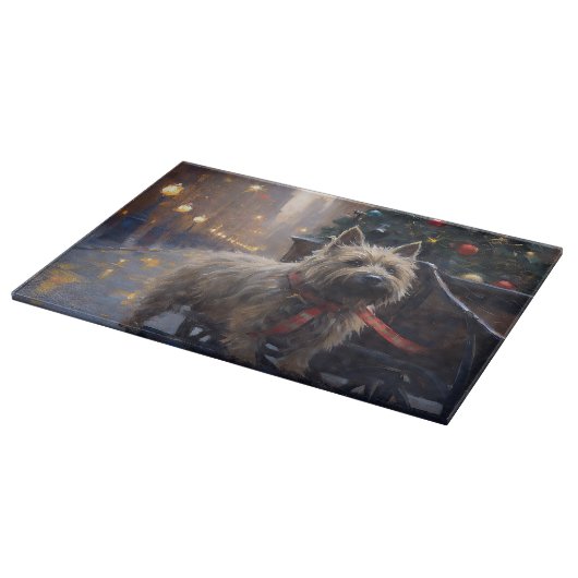 Cairn Terrier Weihnachtsfeiertage Schneidebrett (Ecke)