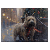 Cairn Terrier Weihnachtsfeiertage Schneidebrett (Vorderseite)