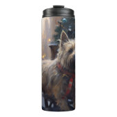 Cairn Terrier Weihnachtsfeiertage Thermosbecher (Vorderseite)