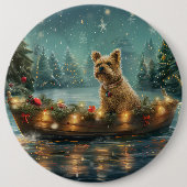 Cairn Terrier Weihnachtsfest Button (Vorderseite)