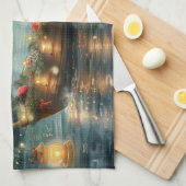 Cairn Terrier Weihnachtsfest Geschirrtuch (Viertel Falte)