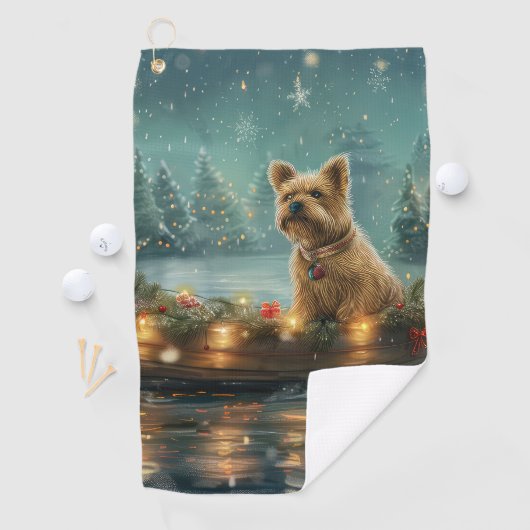 Cairn Terrier Weihnachtsfest Golfhandtuch (Insitu)