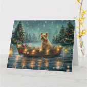Cairn Terrier Weihnachtsfest Karte (Gelbe Blume)