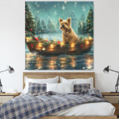 Cairn Terrier Weihnachtsfest Leinwanddruck (Insitu (Schlafzimmer))