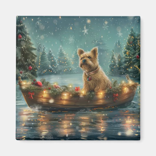 Cairn Terrier Weihnachtsfest Magnet (Vorne)