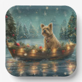 Cairn Terrier Weihnachtsfest Pappteller (Vorderseite)