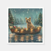 Cairn Terrier Weihnachtsfest Serviette (Vorderseite)