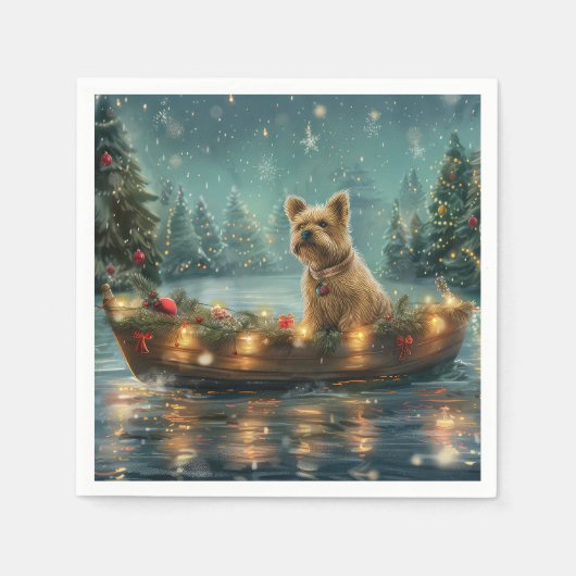 Cairn Terrier Weihnachtsfest Serviette (Vorderseite)
