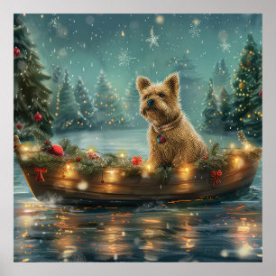 Cairn Terrier Weihnachtsfestreise Poster