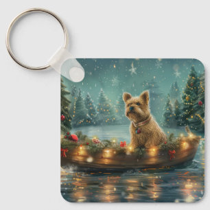 Cairn Terrier Weihnachtsfestreise Schlüsselanhänger