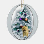 Cairn Terrier Weihnachtsgeschenke Keramik Ornament (Links)