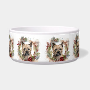 Cairn Terrier Weihnachtskranz Festival Hund Napf