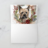 Cairn Terrier Weihnachtsmann Festliche Jungfrau Karte (Innenseite)