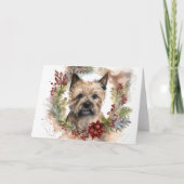Cairn Terrier Weihnachtsmann Festliche Jungfrau Karte (Vorderseite)