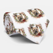 Cairn Terrier Weihnachtsmann Festliche Jungfrau Krawatte (Gerollt)