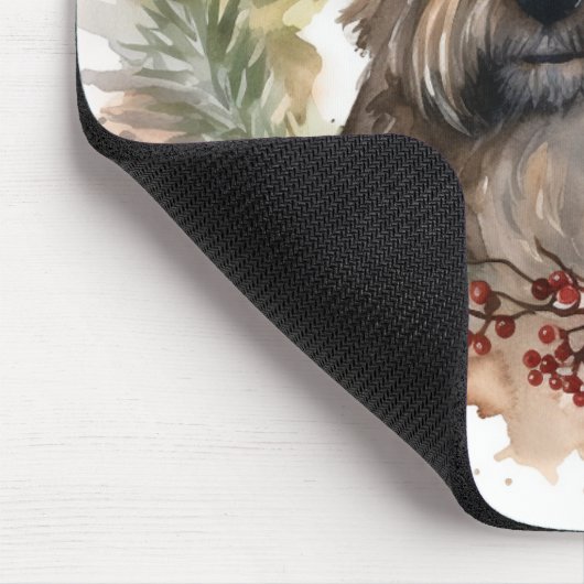 Cairn Terrier Weihnachtsmann Festliche Jungfrau Mousepad (Ecke)