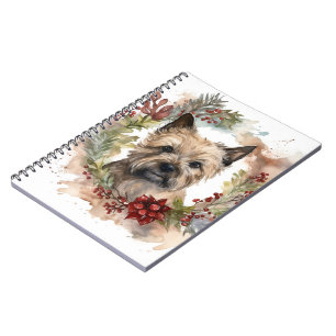 Cairn Terrier Weihnachtsmann Festliche Jungfrau Notizblock