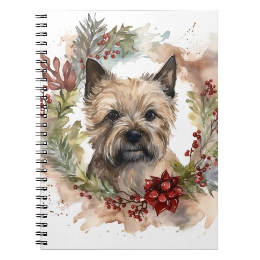 Cairn Terrier Weihnachtsmann Festliche Jungfrau Notizblock (Vorderseite)
