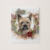 Cairn Terrier Weihnachtsmann Festliche Jungfrau Puzzle (Vertikal)