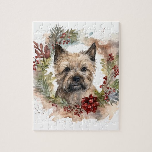 Cairn Terrier Weihnachtsmann Festliche Jungfrau Puzzle (Vertikal)