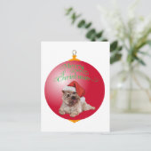 Cairn Terrier Weihnachtsschmuck Feiertagspostkarte (Stehend Vorderseite)