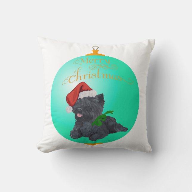 Cairn Terrier Weihnachtsschmuck Kissen (Vorderseite)
