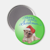 Cairn Terrier Weihnachtsschmuck Magnet (Vorderseite/Rückseite)